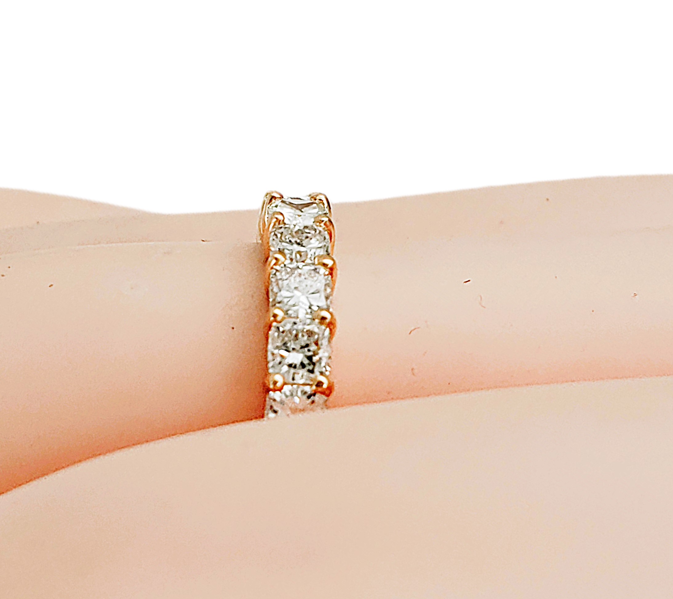 Cushion Cut Eternity Band